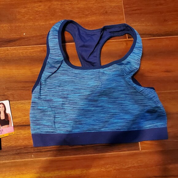LOT 2 STEVE Madden Sports Bra REVERSIBLE SIZE S/M 1 NWT - Yellow / Blue - Picture 9 of 9